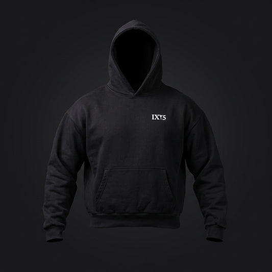 The Pinky Club hoodie front view with IX75 chest logo